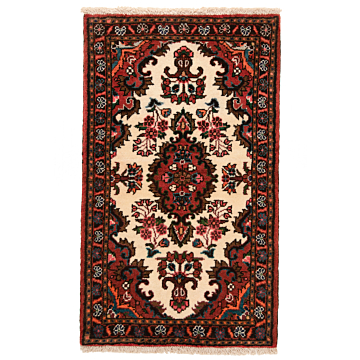 Hamedan Persian Rug Beige-Cream 96 x 56 cm