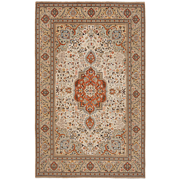 Tabriz Tabatabai Persian Rug Beige-Cream 274 x 170 cm