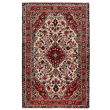 Hamedan Persian Rug Beige-Cream 125 x 80 cm