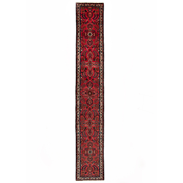 Hamedan Persian Rug Red 520 x 70 cm