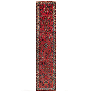 Hamedan Persian Rug Red 382 x 85 cm