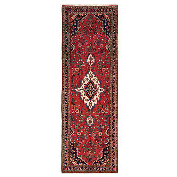 Hamedan Persian Rug Red 299 x 100 cm