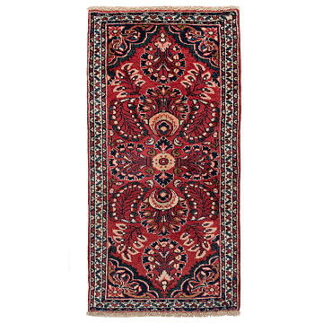 Hamedan Persian Rug Red 108 x 54 cm