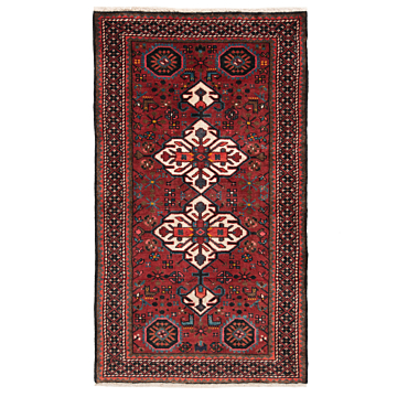 Hamedan Persian Rug Red 135 x 77 cm