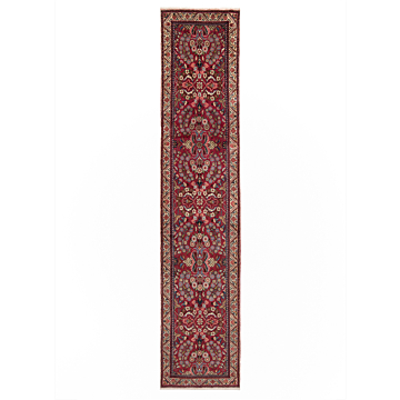 Hamedan Persian Rug Red 388 x 80 cm
