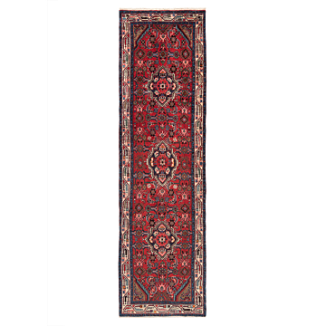 Hamedan Persian Rug Red 300 x 73 cm