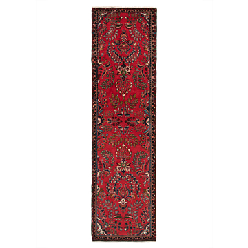 Hamedan Persian Rug Red 318 x 87 cm