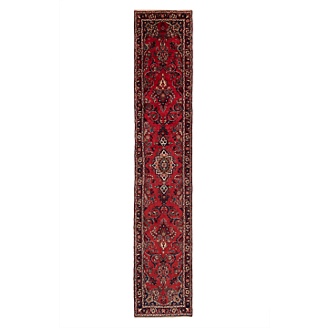 Hamedan Persian Rug Red 407 x 75 cm