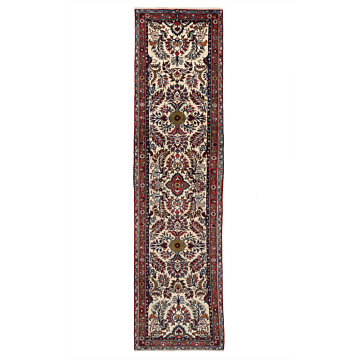 Hamedan Persian Rug Beige-Cream 291 x 74 cm