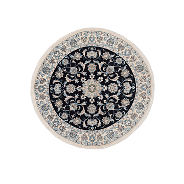 Nain Persian Rug Night Blue 143 x 143 cm