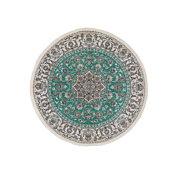 Nain Persian Rug Turquoise 192 x 192 cm