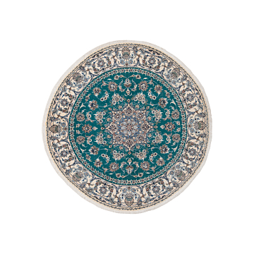 Nain Persian Rug Turquoise 192 x 192 cm