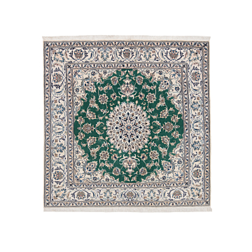 Nain Persian Rug Green 192 x 189 cm