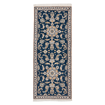 Nain Persian Rug Night Blue 194 x 77 cm