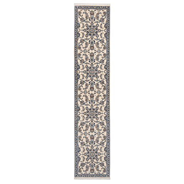 Nain Persian Rug Beige-Cream 380 x 80 cm