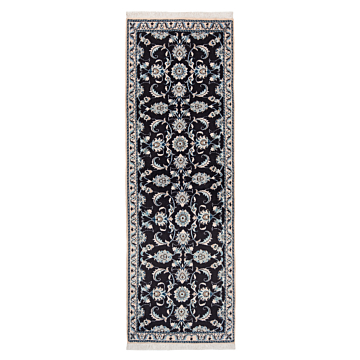 Nain Persian Rug Night Blue 222 x 72 cm
