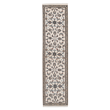 Nain Persian Rug Beige-Cream 297 x 72 cm