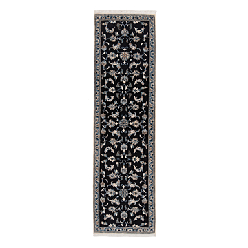 Nain Persian Rug Night Blue 280 x 77 cm