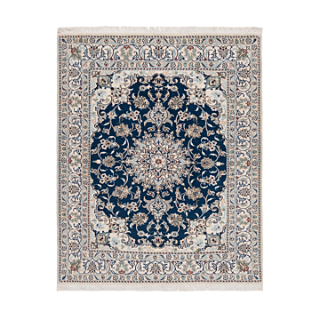 Nain Persian Rug Night Blue 183 x 148 cm