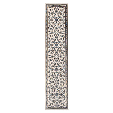 Nain Persian Rug Beige-Cream 379 x 78 cm