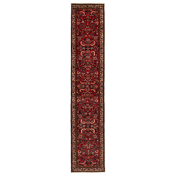 Hamedan Persian Rug Red 420 x 85 cm