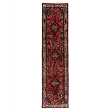 Hamedan Persian Rug Red 289 x 74 cm