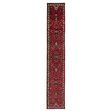 Hamedan Persian Rug Red 480 x 80 cm