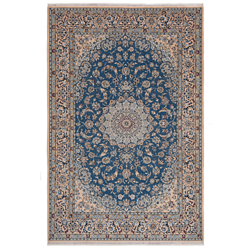 Nain 9La Persian Rug Blue 295 x 198 cm