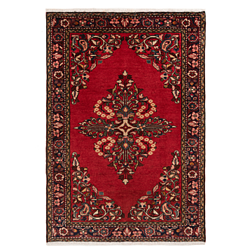 Hamedan Persian Rug Red 162 x 111 cm