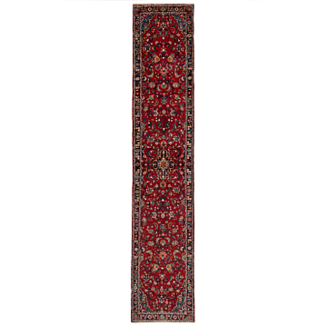 Hamedan Persian Rug Night Blue 425 x 82 cm