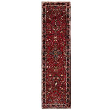 Hamedan Persian Rug Red 308 x 81 cm