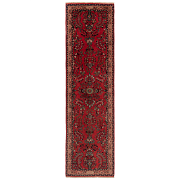 Hamedan Persian Rug Red 304 x 82 cm
