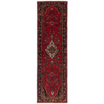 Hamedan Persian Rug Red 347 x 102 cm