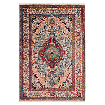 Tabriz Persian Rug Beige-Cream 201 x 139 cm