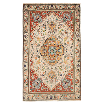 Tabriz Persian Rug Beige-Cream 159 x 96 cm