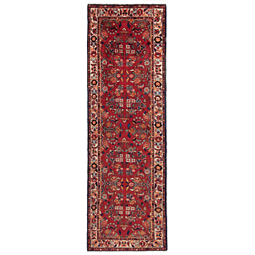 Hamedan Persian Rug Red 317 x 92 cm