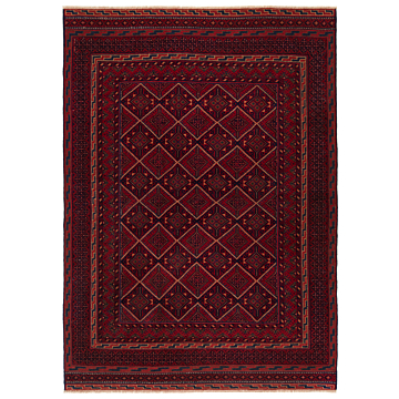 Nimbaft Afghan Rug Red 192 x 140 cm