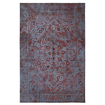 Vintage Relief Rug Blue 299 x 195 cm
