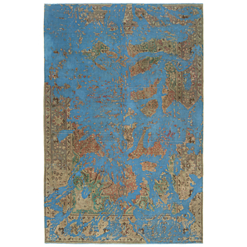 Vintage Relief Rug Blue 316 x 212 cm