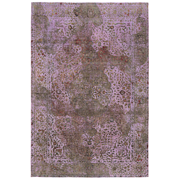 Vintage Relief Rug Purple 295 x 200 cm