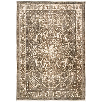 Vintage Relief Rug Gray 283 x 193 cm