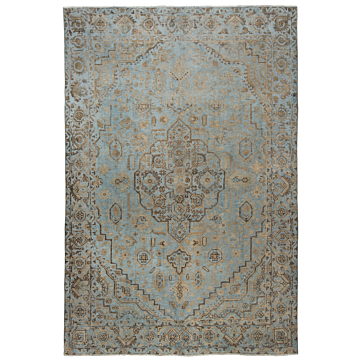 Vintage Relief Rug Blue 319 x 214 cm