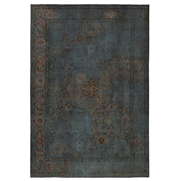 Vintage Relief Rug Blue 292 x 198 cm