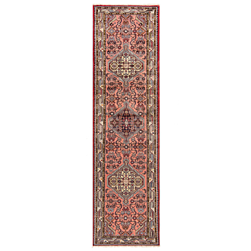 Hamedan Persian Rug Orange 297 x 82 cm