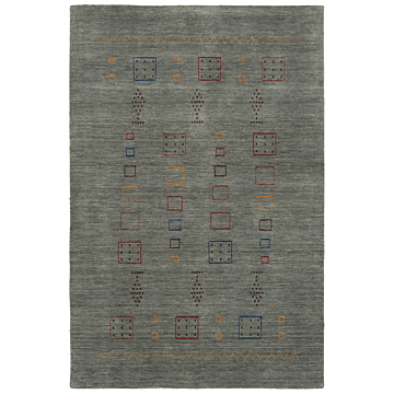 Handloom Rug Gray 180 x 120 cm