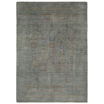 Handloom Rug Gray 210 x 150 cm