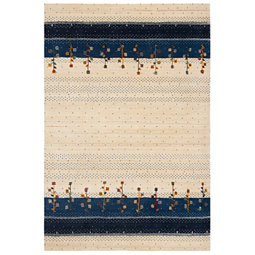 Handloom Rug Beige-Cream 181 x 121 cm