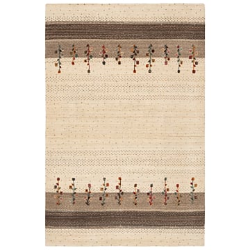 Handloom Rug Beige-Cream 185 x 122 cm