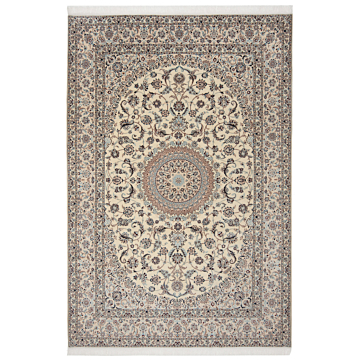 Nain 6La Persian Rug Beige-Cream 305 x 197 cm
