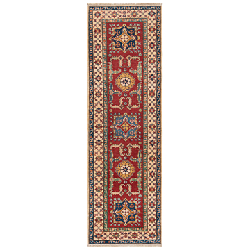 Kazak Rug Red 288 x 84 cm